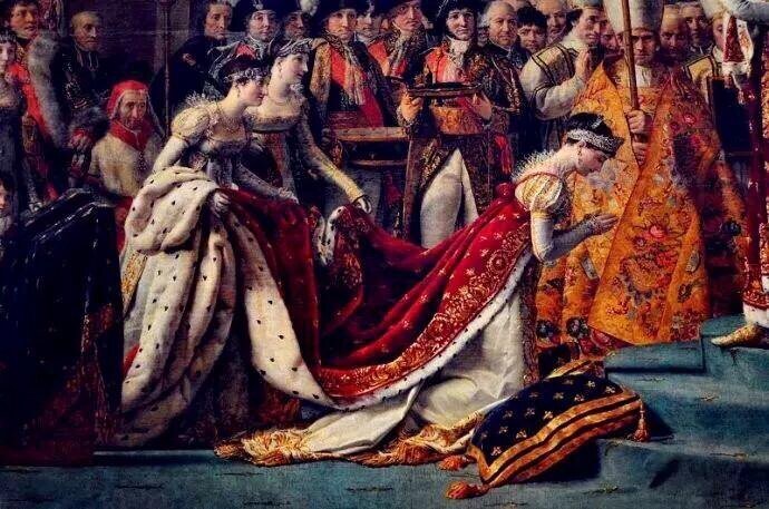 这是颂扬拿破仑册封约瑟芬为皇后的一幅巨幅油画.