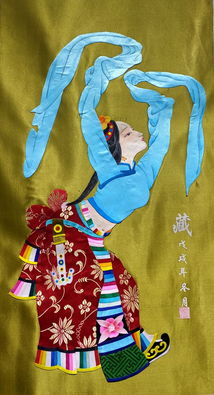 青海省湟中县堆绣民间艺术作品