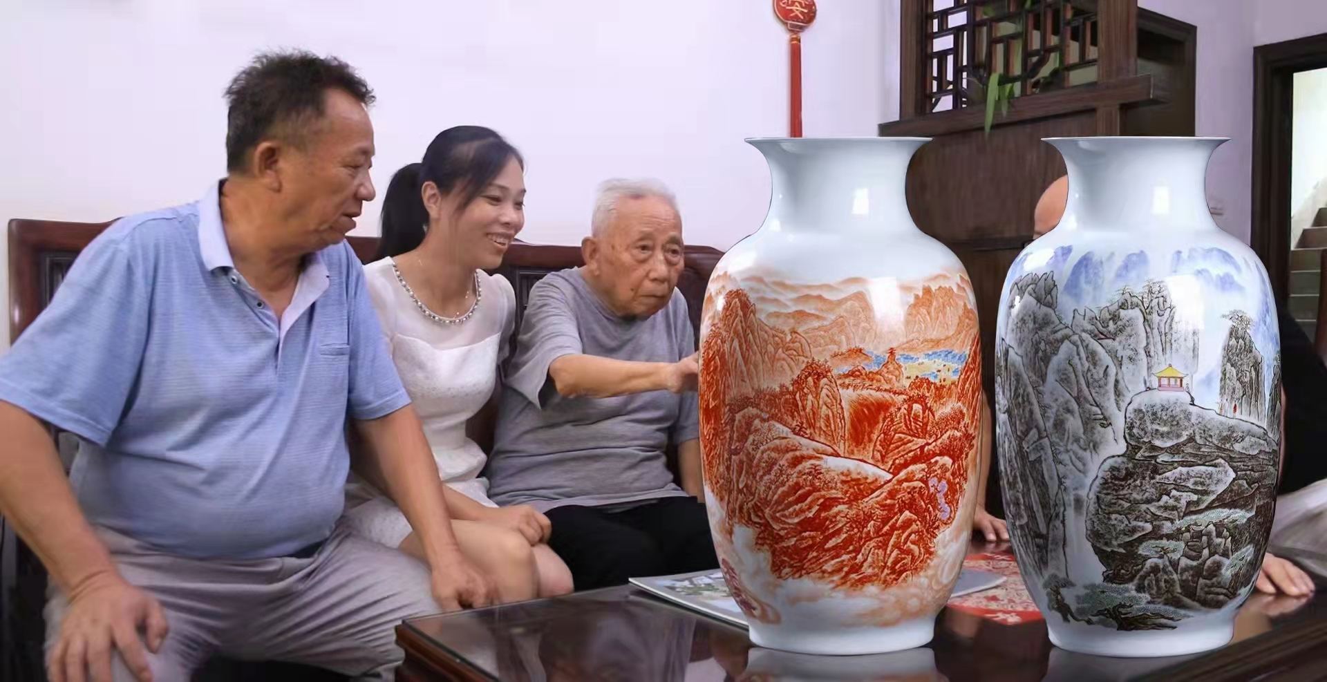 陶瓷泰斗王锡良史诗钜制鸿韵千秋对瓶双珍双绝国瓷经典