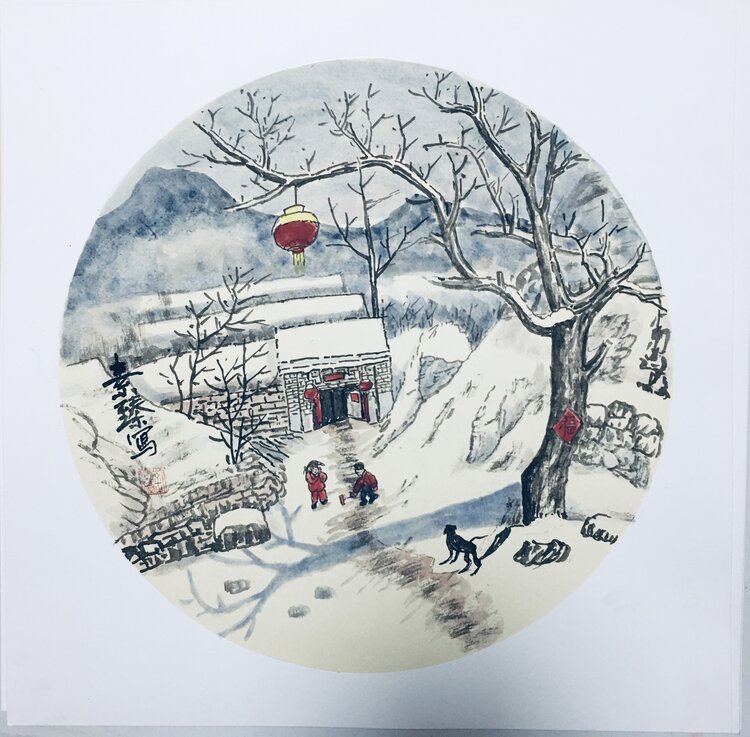 迎新春庆奥运雪景小品网络展