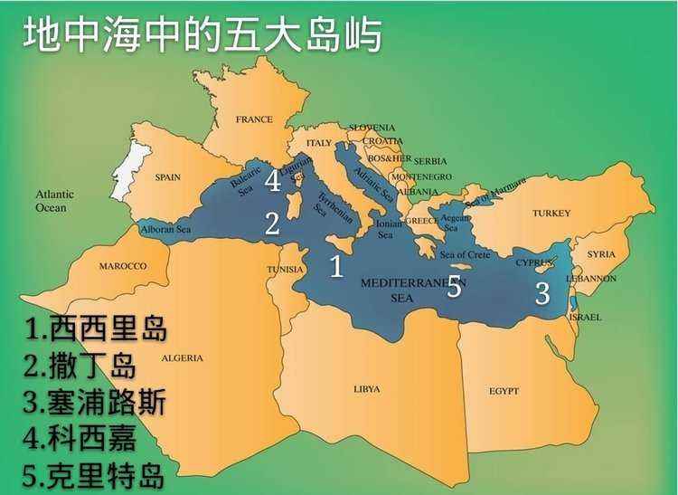 地中海周边地区简图图片