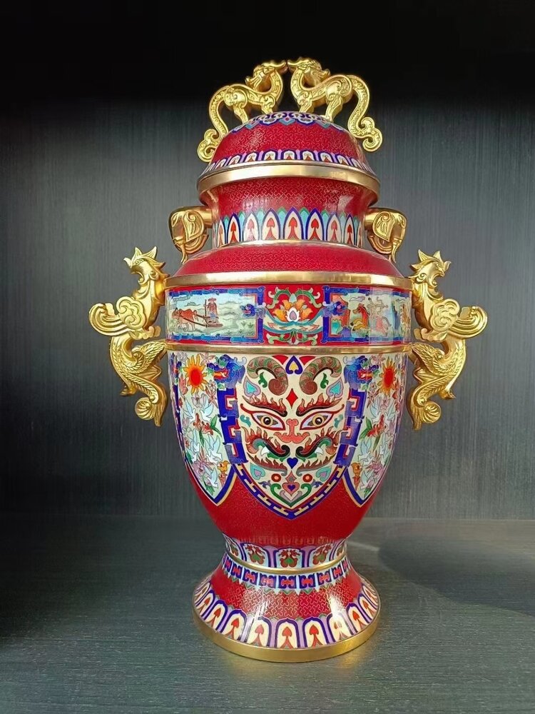 国礼景泰蓝和平尊张同禄大师设计作品