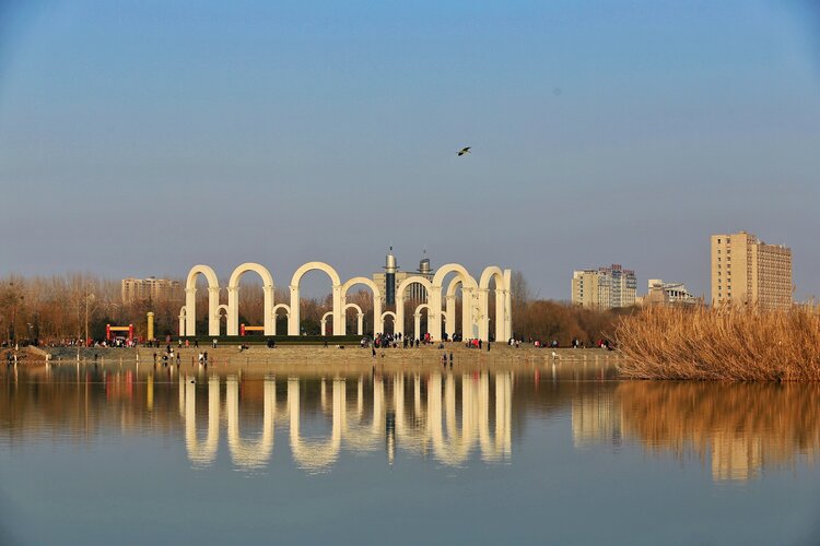 敖汉龙源湖公园图片图片