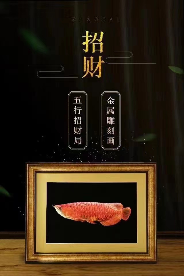 招财金龙鱼金雕画金雕画大师何超新年力作