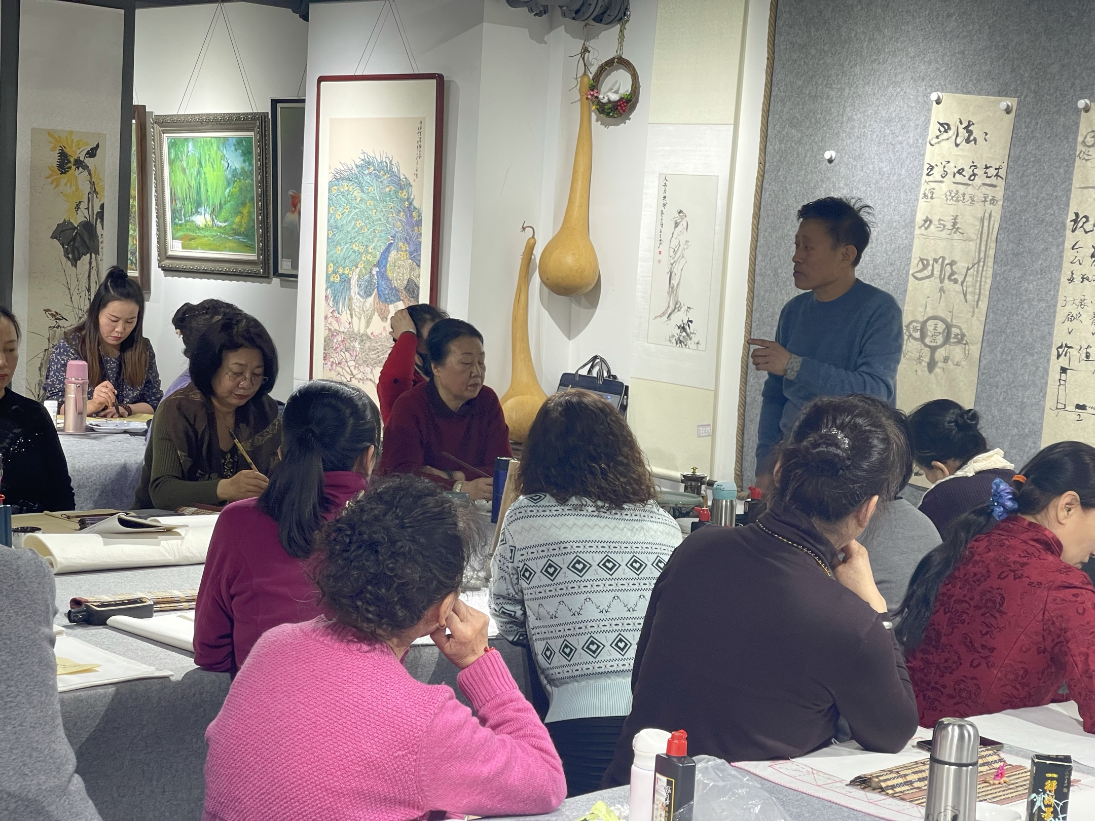 画展大厅作品中国著名书法大家抚顺东方女子书画院顾问霍玉祥先生书法