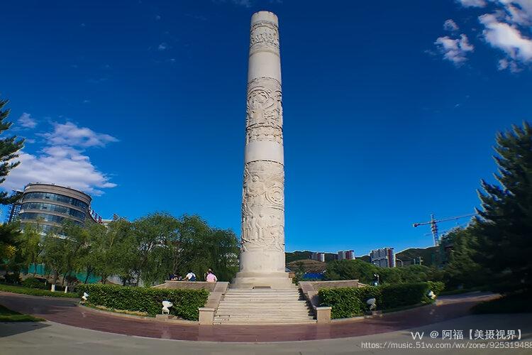 张家口龙泉广场柱体浮雕龙泉天柱