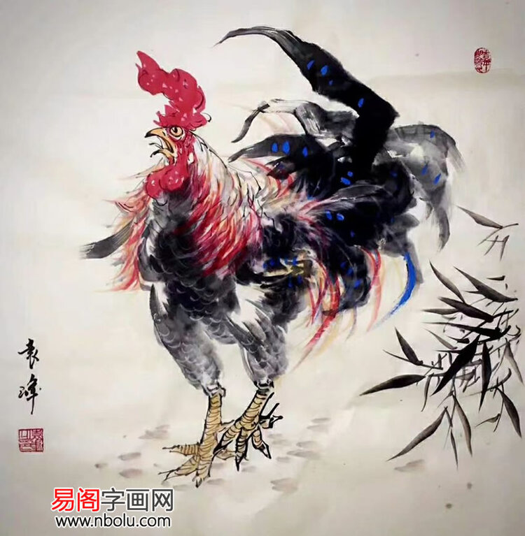 中国画公鸡图片大全图片