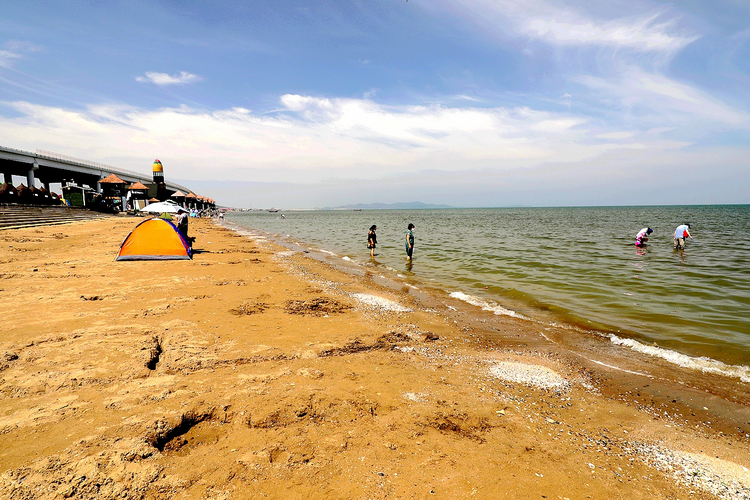 夏家河子海濱公園,是大連市著名的海水浴場之一.