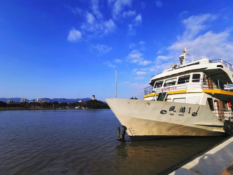 温州瓯江码头春色