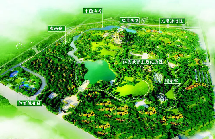 太原双塔公园地图图片