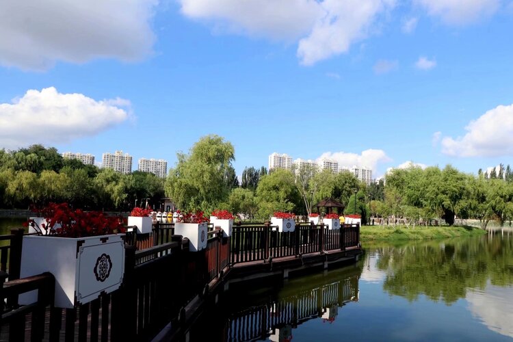 秋天里的镜湖公园