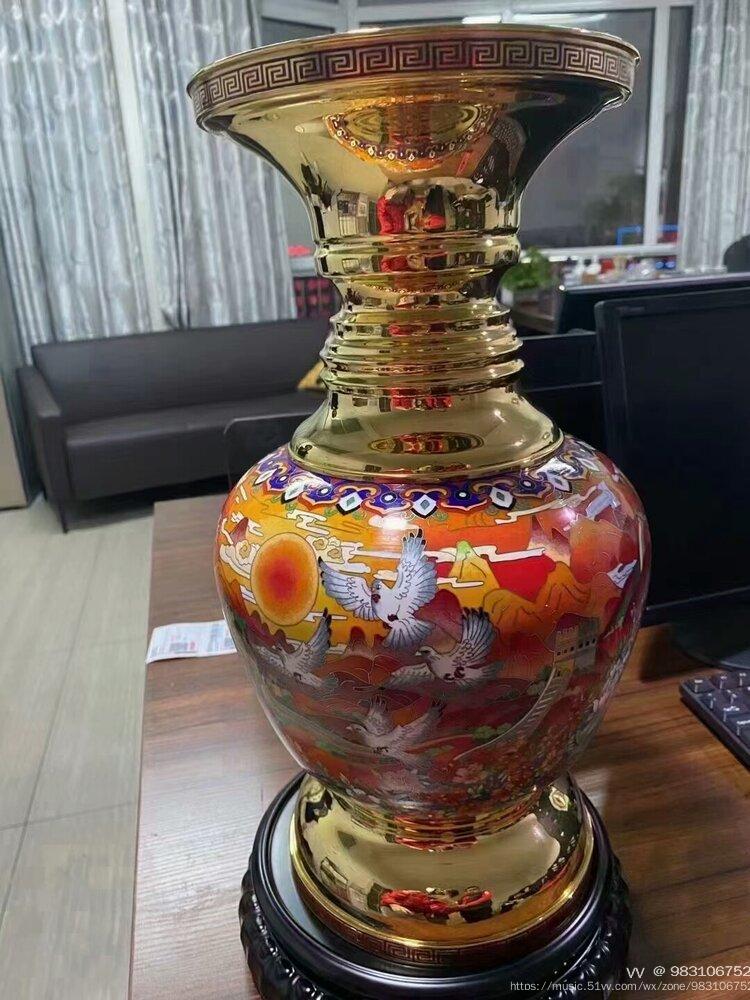 刘永森景泰蓝东方红伟人尊铜胎掐丝珐琅