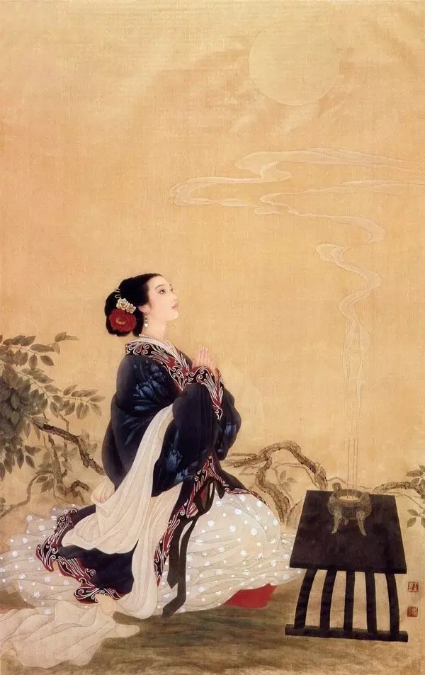 工笔仕女画人物优美画面唯美雅俗共赏