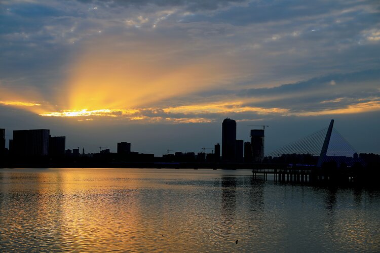 雨后夕阳更美丽