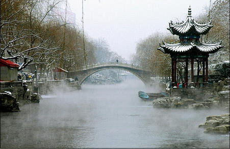 济南的冬天四幅图图片