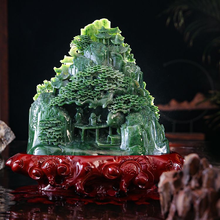 大师精雕和田玉山子摆件和田玉雕摆件